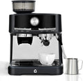 Professionelle Espressomaschine 20 Bar mit Mahlwerk, 1,5L Wassertank und Milchaufschäumer, 30 Mahlgrade und 58mm Siebträger