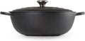Le Creuset Gusseisen Schmortopf Ø 32 cm, Induktionsgeeignet, 4,1 l, Schwarz