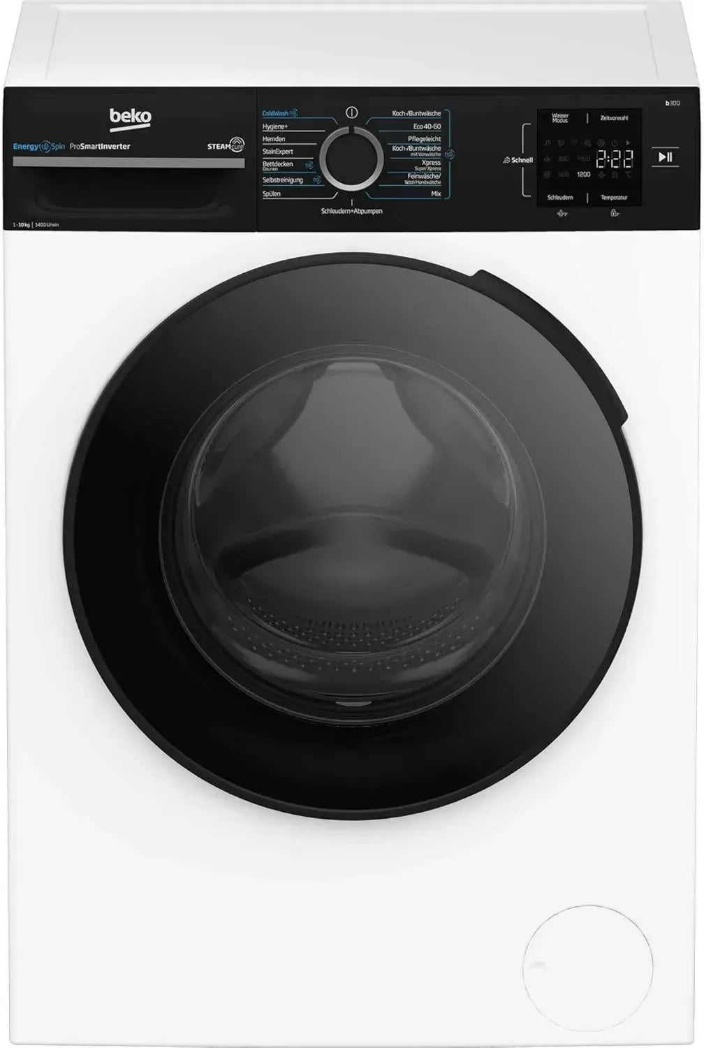 Beko Waschvollautomat 10 kg, 1400 U/min, SteamCure, Allergikerfreundlich, AquaWave, Weiß