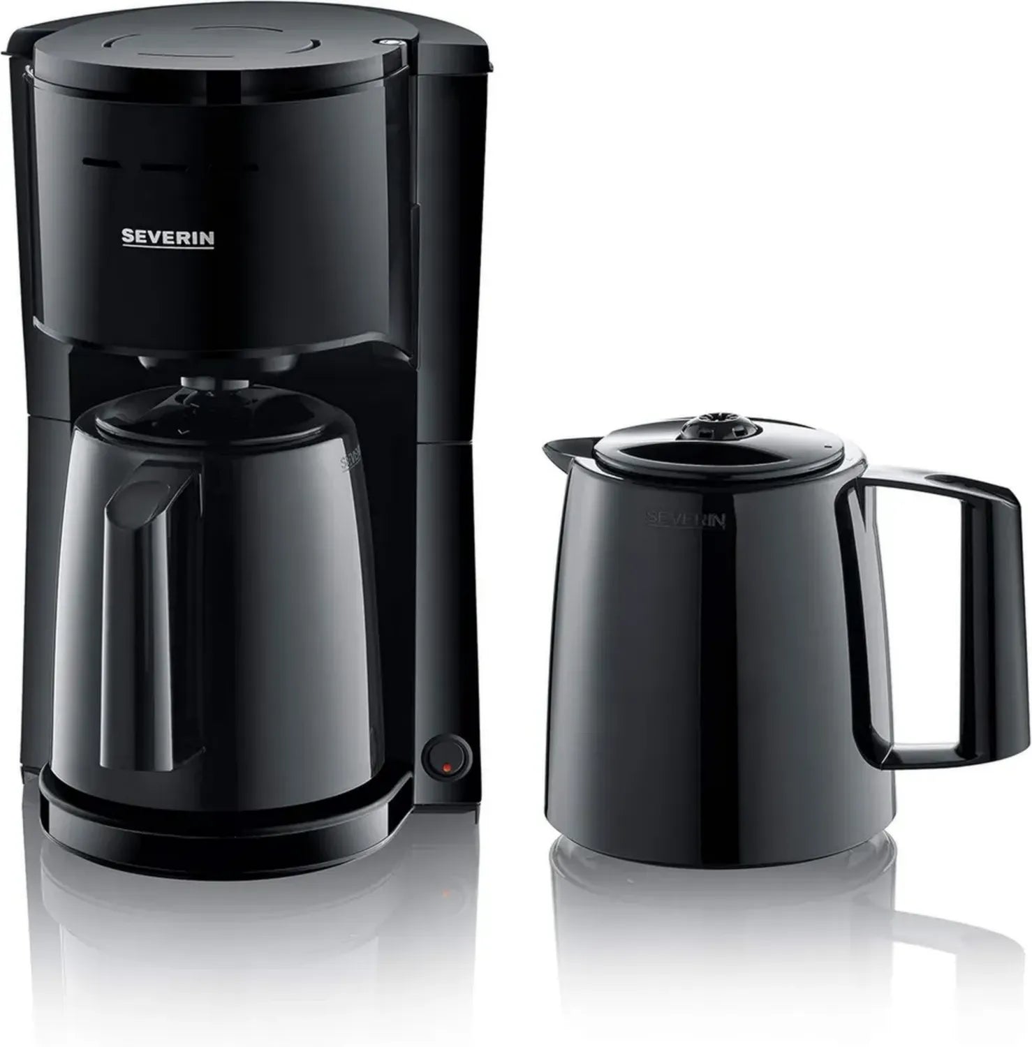 SEVERIN Kaffeemaschine mit Doppelt-Thermokannen, bis zu 16 Tassen, Schwarz, Modell KA 9307
