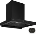 Klarstein AeroClean 60 cm Wandhaube, 721 m³/h Boost, Energieklasse A++, LED-Licht, Schwarz, Abluft & Umluft