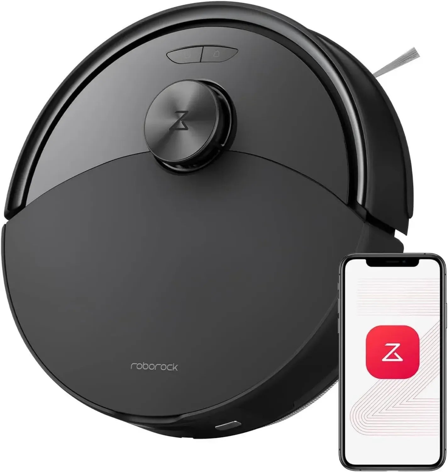 Roborock Q10 Saugroboter mit 10.000 Pa Saugkraft und Wischfunktion, Dual Anti-Tangle System, Auto-Lifiting Mopp, Perfekt für Tierhaare, Teppiche und Hartböden, Schwarz