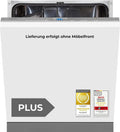 Hocheffizienter Einbaugeschirrspüler 60 cm, Vollintegriert, 13 Maßgedecke, Startzeitvorwahl, 6 Programme, Power+, ECO-Modus, Silber