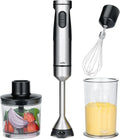 Wilfa FUSION 1500 Stabmixer - Vielseitiger 3-in-1-Mixer mit Schneebesen und Zerkleinerer, schonend für Oberflächen - Einfache 2-Tasten-Steuerung - Intelligenter Motorschutz - Leistung 1500W