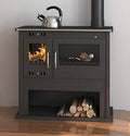Holzofen Küchenherd Victoria Viki LUX Schwarz - 10,5 kW, EEK A