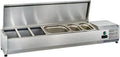 GastroHero Kühlaufsatz 150 cm | 7x GN 1/4 | Edelstahl | Perfekt für Pizzabeläge, Salate & Theke | Kompakt & Langlebig