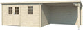 Gartenhaus aus Holz mit 28 mm Wandstärke, erweiterbar, inklusive Fenster und Doppeltür