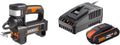 WORX 20V Akku-Multifunktionspumpe WX092.9 - Schwarz, Ohne Akku & Ladegerät, mit WA3601 PowerShare 20V 2000mAh Akku und Ladegerät Set