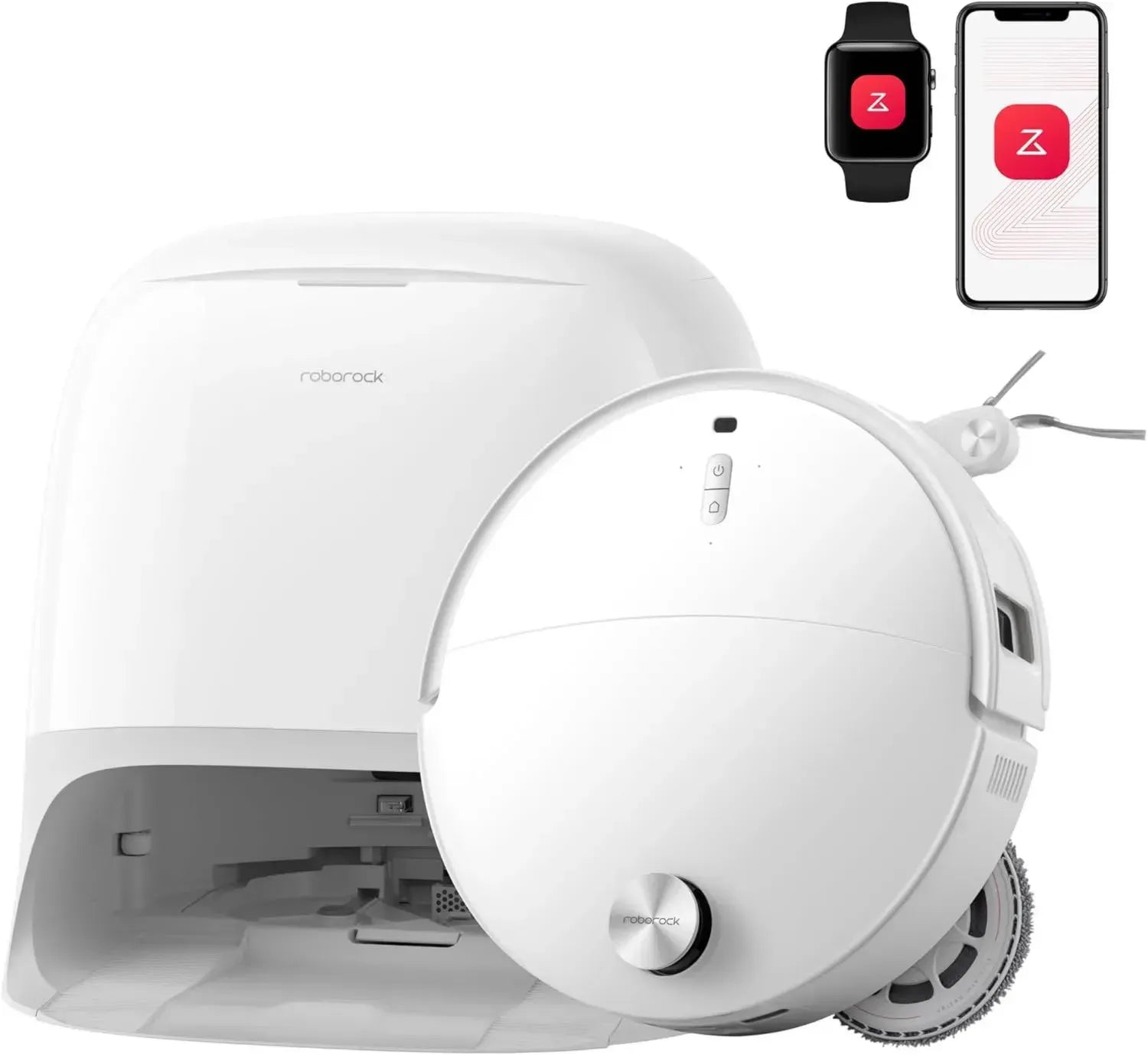 Roborock Qrevo Curv 2 Pro - Saug- und Wischroboter mit 25.000 Pa Saugkraft, Hebbarem Mopp, Anti-Tangle-Technologie, 100°C Wasserreinigung, Hinderniserkennung - Weiß