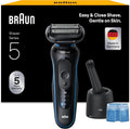 Braun Series 5 Elektrorasierer für Männer, Nass- und Trockenanwendung, Turbo-Modus, SmartCare Reinigung, wasserdicht, hergestellt in Deutschland, Modell 52-B7000cc, Blau