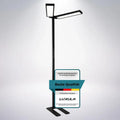 LUXULA LED Stehlampe für Büro, dimmbar, flimmerfrei, Vollspektrum CRI>98, UGR<16, Blaulichtfilter, 4000K, 120W, 8500 lm, schwarz
