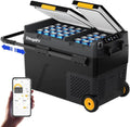 BougeRV 49L Dualzonen Kompressor-Kühlbox mit Gefrierfach und App-Steuerung