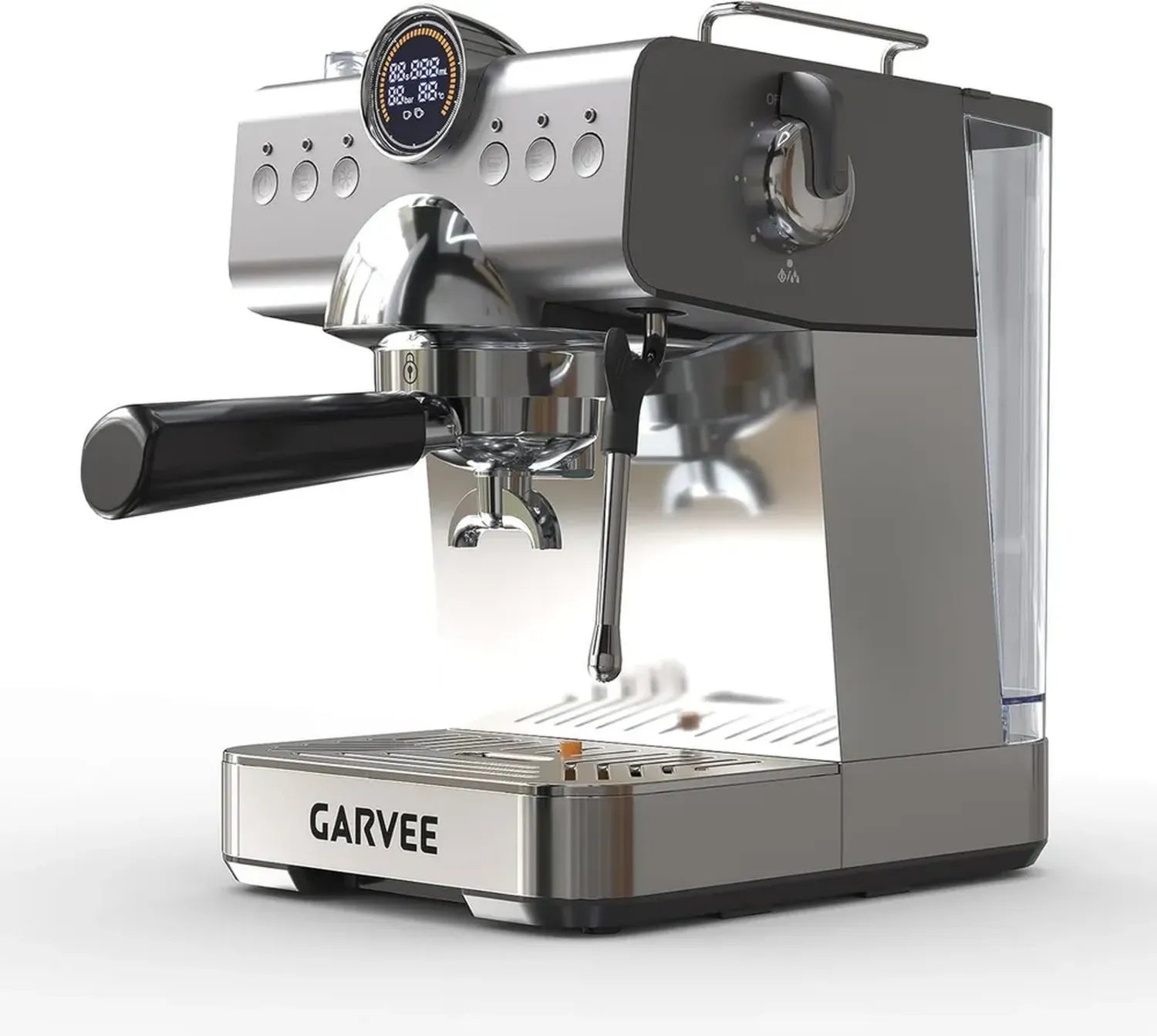Kompakte 20-Bar-Espressomaschine mit Milchaufschäumer, 1,5L Tank und 1200W Thermoblock-System