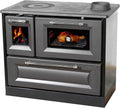 Moderner Holzofen 8 kW mit Backfach und Kochplatte, Anthrazit für Mehrfachbelegung