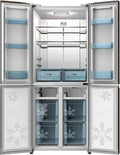 WOLKENSTEIN Kühl-Gefrierkombination mit NoFrost und Touch-Screen, 4-Sterne Gefrierfach, 185x76cm, Kühlschrank 259L, Gefrierfach 120L, Energieeffizient, Schwarz