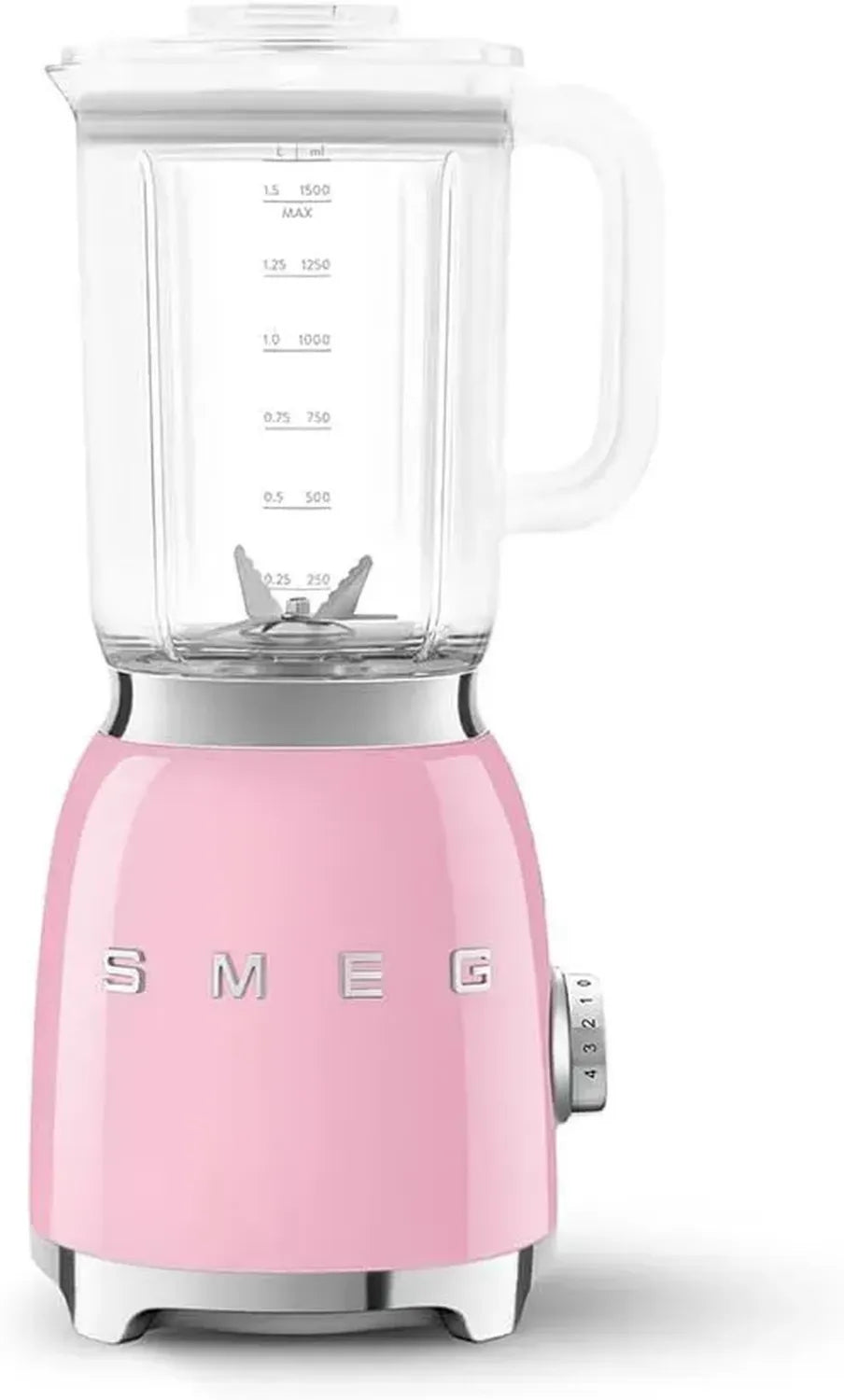 Smeg Standmixer 1,5 l, 800W, 4 Geschwindigkeiten, 4 Programme, Abnehmbare Klinge, Rosé