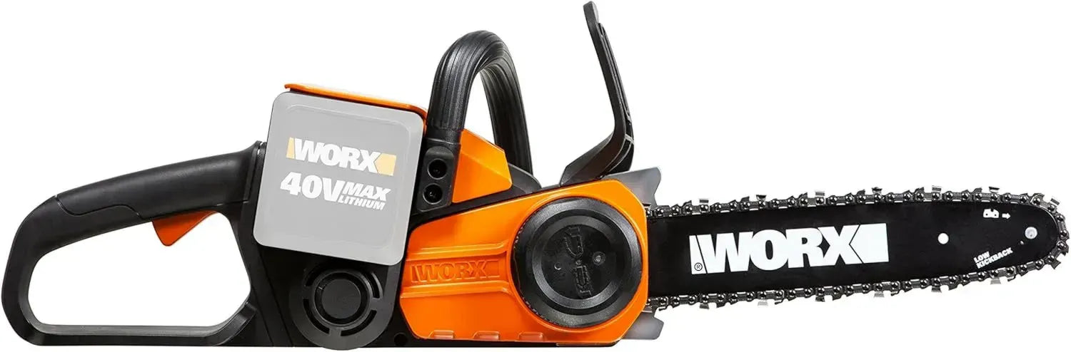 WORX 40V Akku-Kettensäge, 30 cm Schnittlänge, automatische Kettenschmierung, 3,8 m/s Geschwindigkeit, ohne Akku und Ladegerät