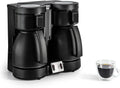 KRUPS Thermo-Duo Filterkaffeemaschine mit Doppelkannen, exzellente Isolierung, Schwarz