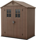 Keter Darwin Gartenhaus 6x4, Holzdesign, Braun, 190x122x221 cm