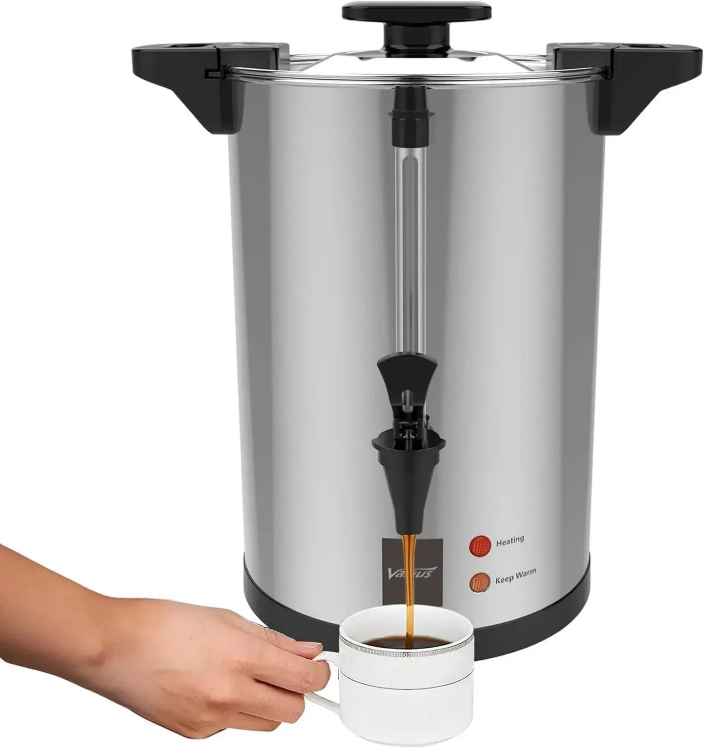 Hochwertige Edelstahl-Kaffeeurne 16L mit Perkolator für Veranstaltungen