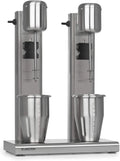 Klarstein Kraftpaket II Pro Doppel-Getränkemixer, 160W, Edelstahlbecher, 20000 U/min, für Shakes & Cocktails, silber