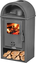 Sannover Dikar 10 kW Holzofen - Keramikverkleidung, Natürliche Belüftung, Modernes Design, Freistehend, Selbstreinigung, Sicherheit