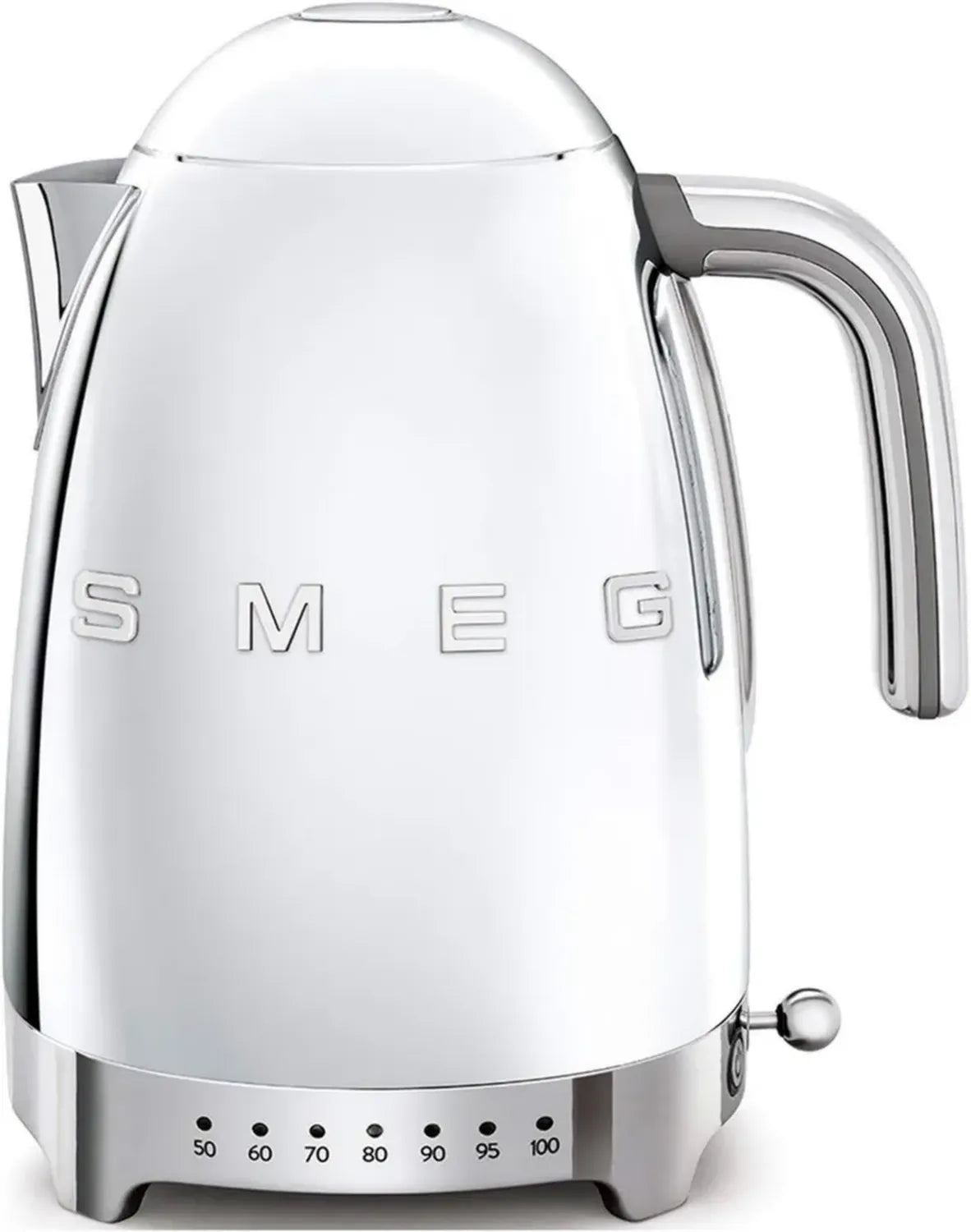 Smeg Elektrischer Wasserkocher 1,7L mit Temperaturregelung & Kalkfilter - 2400W, Edelstahl