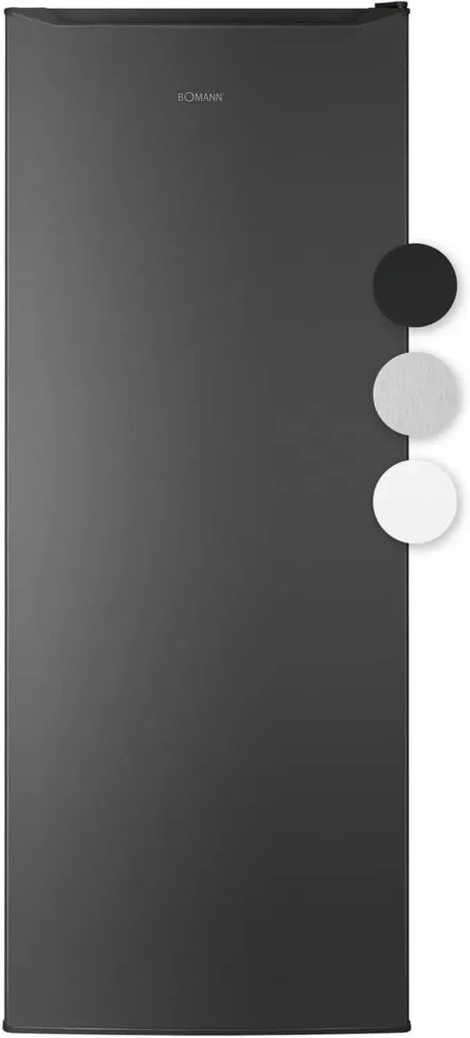 Bomann Kühlschrank 242L, Energieklasse D, 143cm, leise 39dB, schwarz-inox
