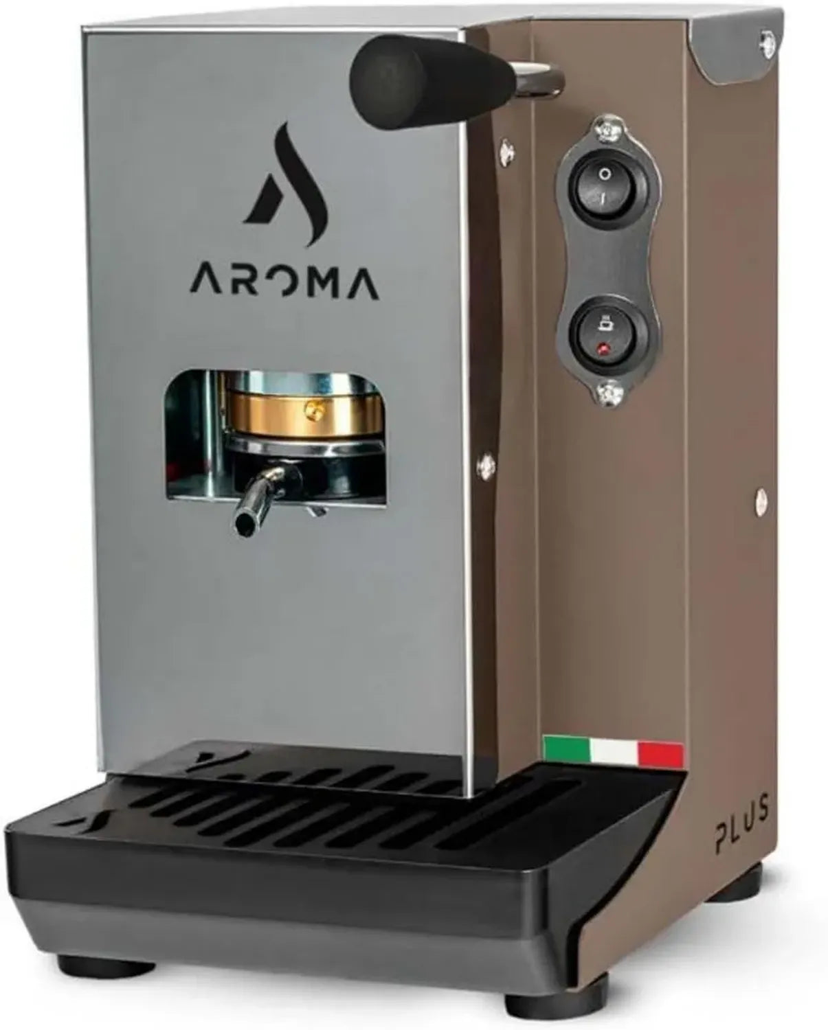 Aroma Plus Espressomaschine mit ESE 44 Kaffeesystem, Farbe Taupe