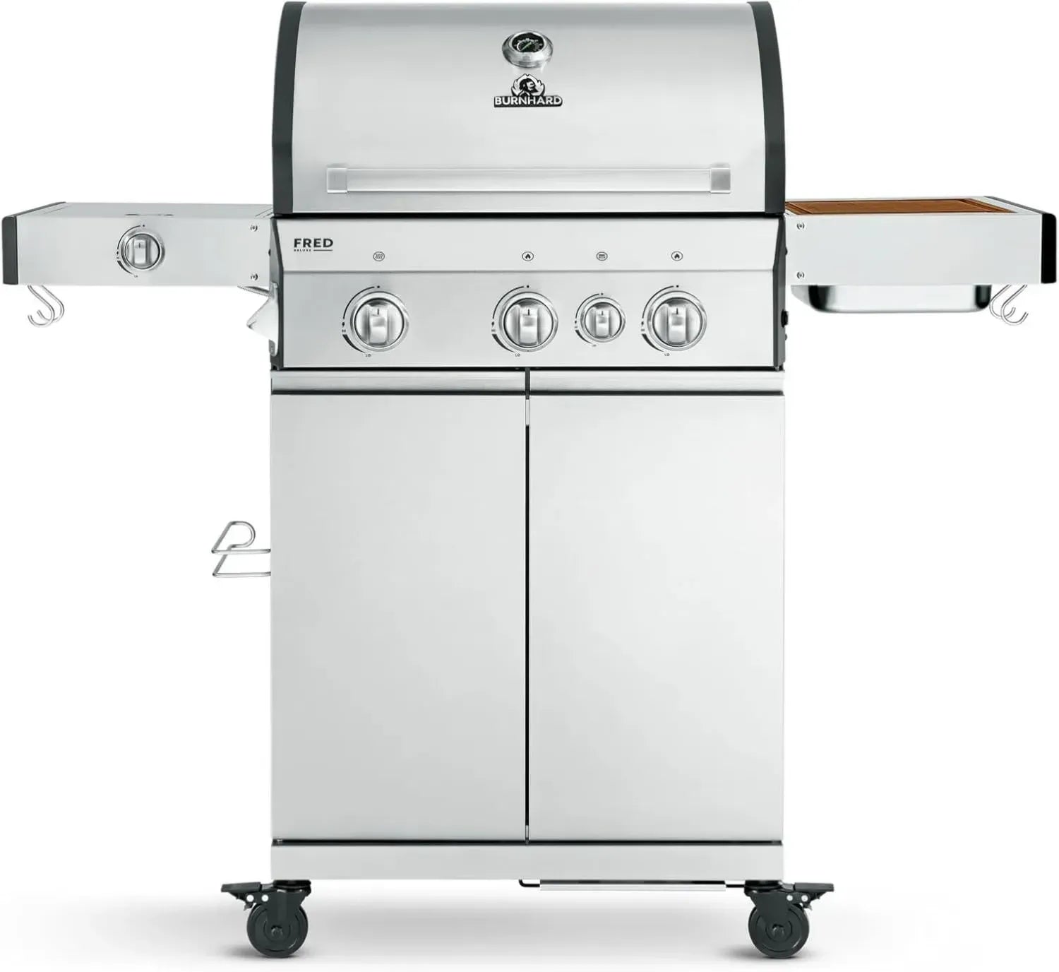 Hochleistungs-Gasgrill mit 3 Brennern und 900°C Infrarot-Keramik, Edelstahl-Ausstattung