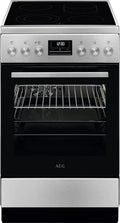AEG 50cm Elektro-Standherd mit Glaskeramikfeld, A, Grill & Teleskopauszüge, Edelstahl Anti-Fingerprint