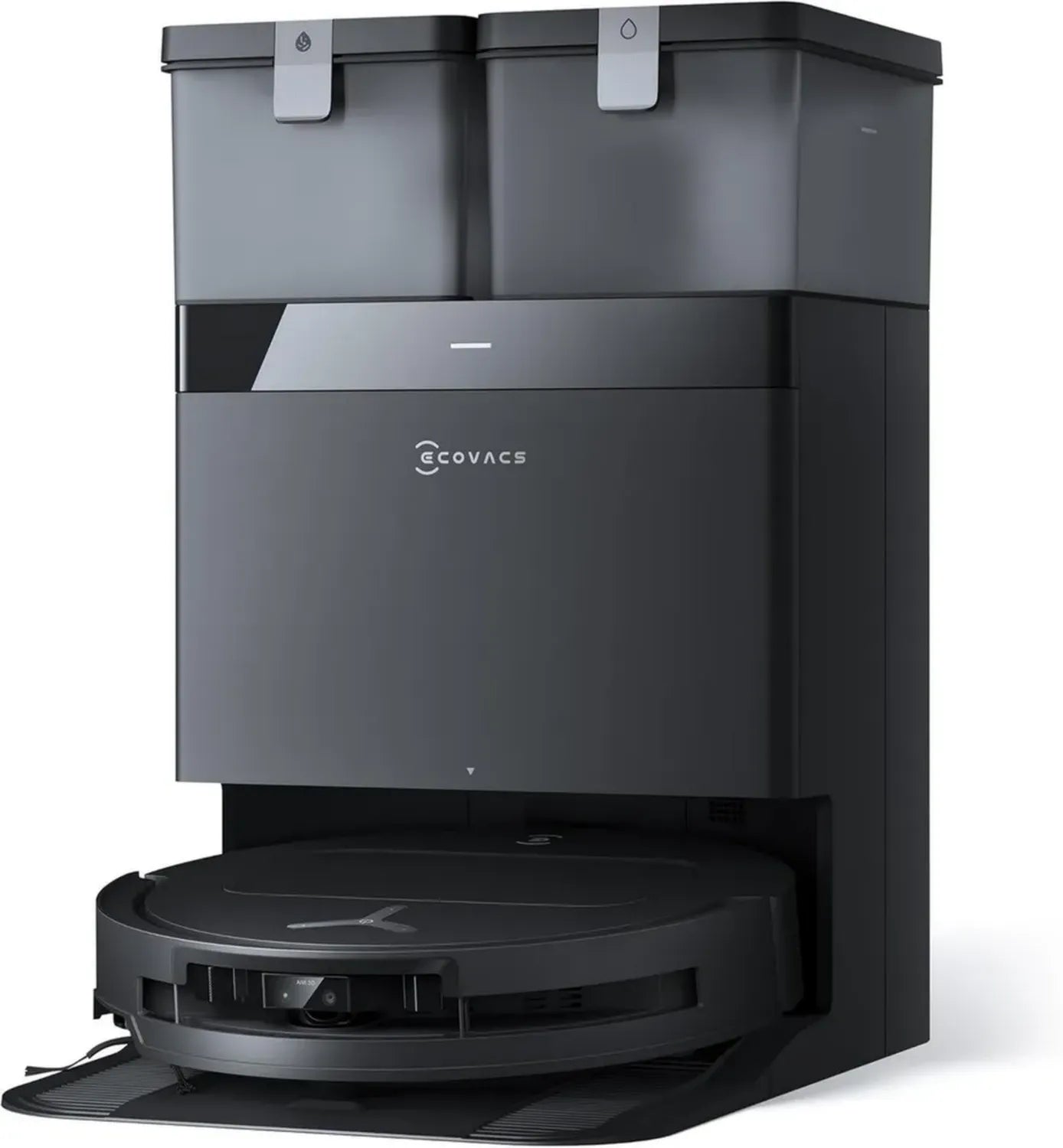 ECOVACS DEEBOT T50 Omni Staubsaugerroboter mit intelligenter Wischtechnologie und 15.000 Pa Saugkraft, ZeroTangle Funktion, 75°C Heißwasser-Moppreinigung, All-in-One Dockingstation