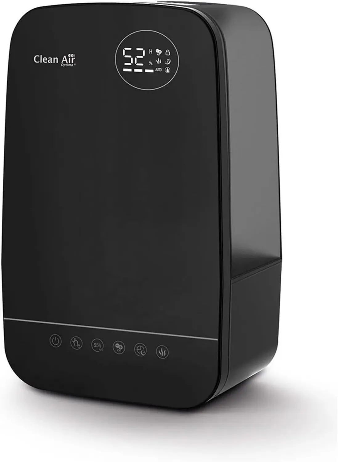 Clean Air Optima CA-606 Ultraschall-Luftbefeuchter mit Ionisator und Aromatherapie, 5,5L Wassertank, für Räume bis 65m², Schwarz