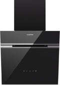 Klarstein Alina Wandhaube - 570 m³/h, Kopffrei, Touch-Bedienung, LED-Licht, Energieklasse A, 54 dB, Abluft/Umluft, mit Aktivkohlefilter, Schwarz