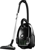 AEG VX6-2-ÖKOX Beutelstaubsauger, Recyclingmaterial, Hartböden & Teppich, 9m Radius, ergonomischer Griff, 800W, schwarz/grün