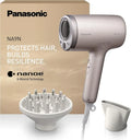Panasonic EH-NA9N Nanoe Haartrockner für sanfte Pflege, 1600 W, Anti-Schäden, schnelle Trocknung, intelligente Sensorik, Kopf- und Gesichtspflege, Konzentratoraufsatz, Greige