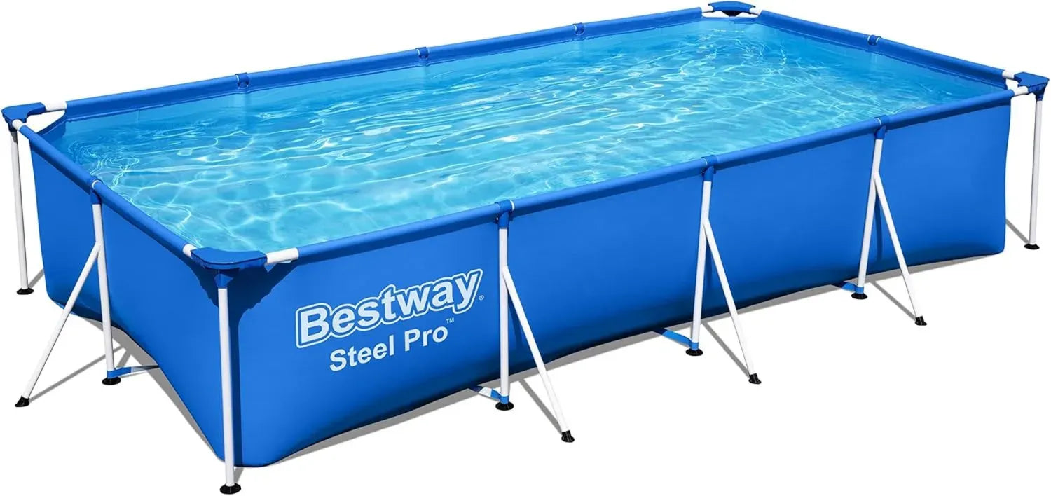 Bestway Stahlrahmen-Pool für die Familie - 400 x 211 x 81 cm, Blau