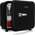Klarstein Audrey Evo Retro Mini-Kühlschrank 43L, 40 dB, Kompressor, Einstellbare Füße, Wechseltür, Ideal für Schlafzimmer und Büro, Schwarz