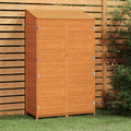 Hochwertiger Geräteschuppen aus Tannenholz, Braun, 102x52x174,5 cm, ideal für Garten und Außenbereich