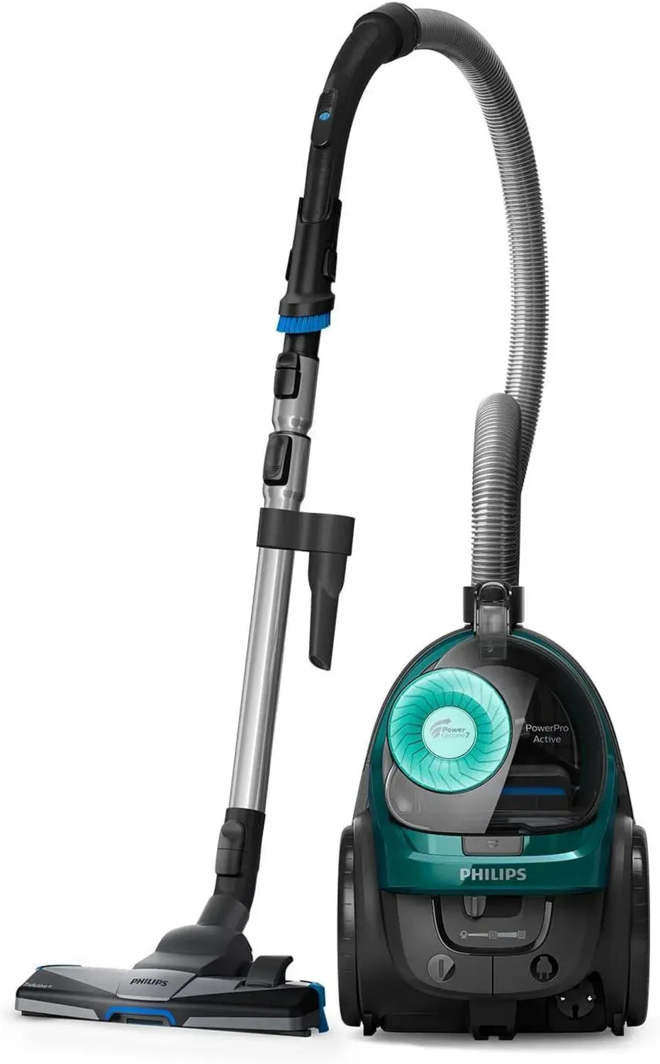 Philips PowerPro Active Staubsauger ohne Beutel, 650 W, 1,5 L Kapazität, Mini-Turbo-Bürste, Hartbodendüse