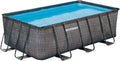 Premium Stahlwandpool Ratan Design für Garten, Größe 2,15x4,00x1,22 m, Marimex Florida