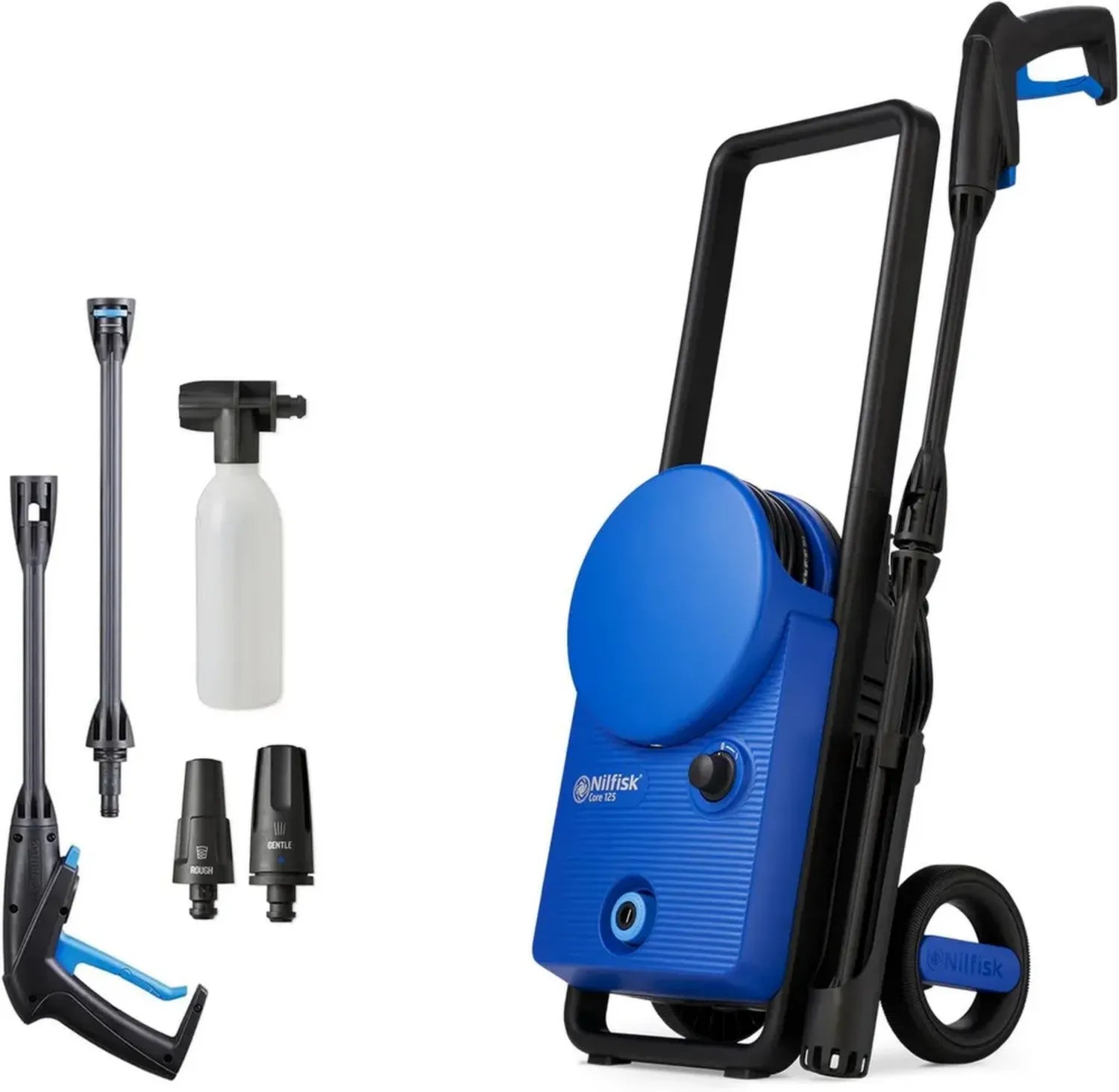 Nilfisk Hochdruckreiniger Core 125 Bar - Kompakter Reiniger für Terrasse und Auto, 1400 W