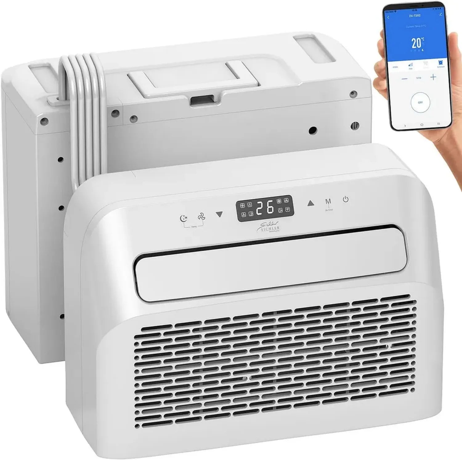 Mobile Split-Klimaanlage für Wohnwagen mit WLAN & App-Steuerung, 5.000 BTU/h, inkl. Entfeuchterfunktion