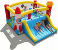 Kinder-Hüpfburg 8-12 Jahre, 4,1x4,1 m, Indoor & Outdoor, mit Gebläse, Weltraumdesign für Partys