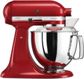 KitchenAid Küchenmaschine Artisan 4.8L mit kippbarem Kopf und 5 Zubehörteilen, Empire Rot