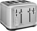 KitchenAid 4-Scheiben-Toaster, Edelstahl, 7 Bräunungsstufen, Breitschlitze, Auftau- und Bagelfunktion, 1960W