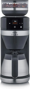 SEVERIN 5-in-1 Kaffeevollautomat mit LED-Anzeige, Thermokanne und Mahlwerk, Schwarz/Edelstahl