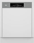 Beko BDSN36461XC teilintegrierter Geschirrspüler, 60 cm, 14 Maßgedecke, 3 Ebenen, 6 Programme, Türöffnung