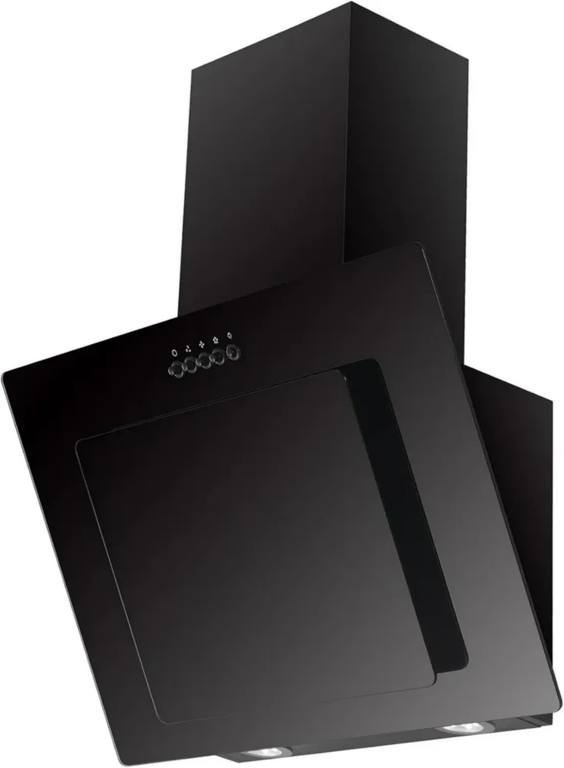 Respekta Kopf-frei Dunstabzugshaube, 60 cm, Schwarz, Metallgehäuse, Abluft/Umluft, Modell CH21060SBZ, Energieklasse B, Leise 56–62 dB