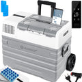 KESSER® Elektrische Kühlbox 52L - APP-Steuerung, USB & Teleskopgriff, 12/24V & 230V, Kühlt bis -20°C, Ideal für Auto, Lkw & Boot